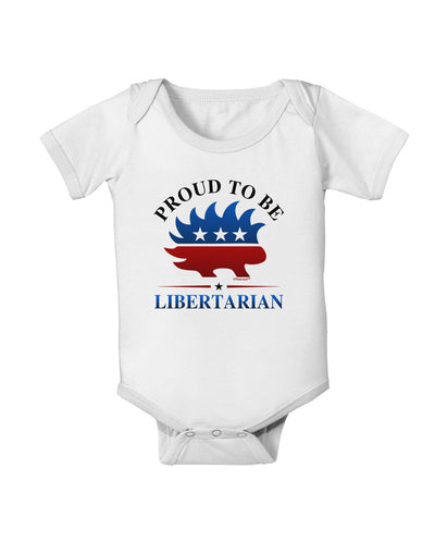 Proud To Be Libertarian Baby Romper Bodysuit-Baby Romper-TooLoud-White-06-Months-Davson Sales