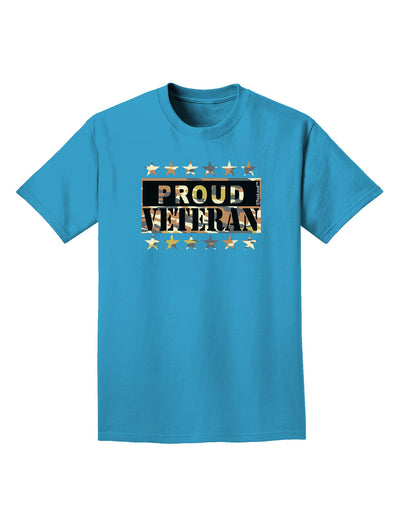 Proud Veteran Camo Adult Dark T-Shirt-Mens T-Shirt-TooLoud-Turquoise-Small-Davson Sales