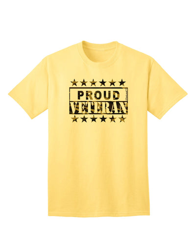 Proud Veteran Camo Adult T-Shirt-Mens T-Shirt-TooLoud-Yellow-Small-Davson Sales