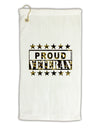 Proud Veteran Camo Micro Terry Gromet Golf Towel 16 x 25 inch-Golf Towel-TooLoud-White-Davson Sales