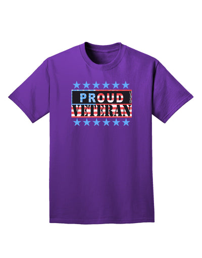 Proud Veteran Flag Adult Dark T-Shirt-Mens T-Shirt-TooLoud-Purple-Small-Davson Sales