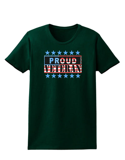 Proud Veteran Flag Womens Dark T-Shirt-TooLoud-Forest-Green-Small-Davson Sales