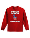 Proud to Be an Americat Adult Long Sleeve Dark T-Shirt by TooLoud-TooLoud-Red-Small-Davson Sales