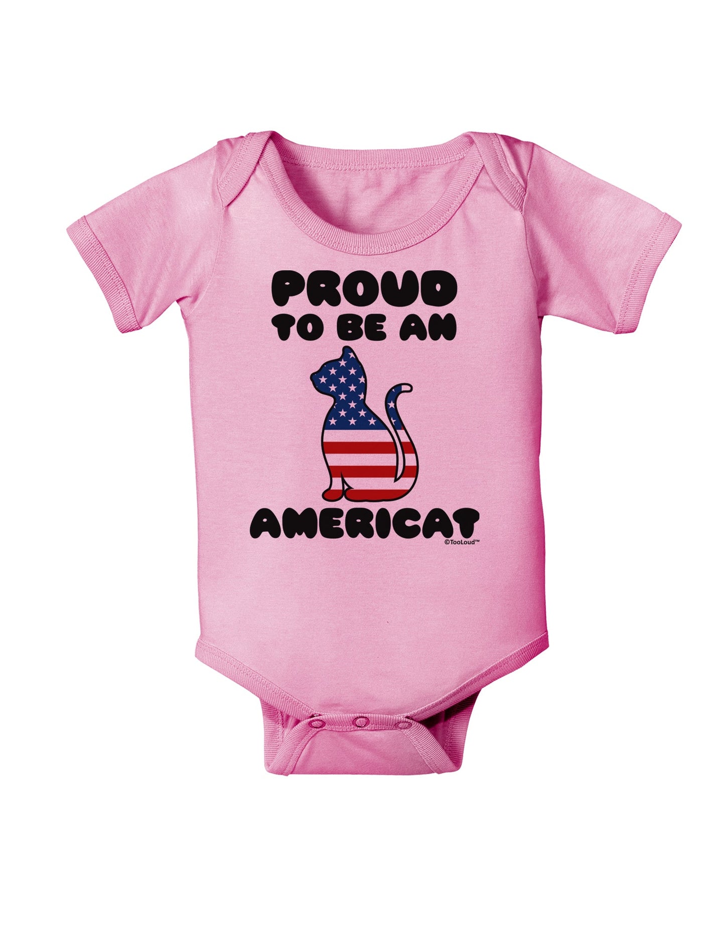 Proud to Be an Americat Baby Romper Bodysuit by TooLoud-Baby Romper-TooLoud-Light-Pink-06-Months-Davson Sales