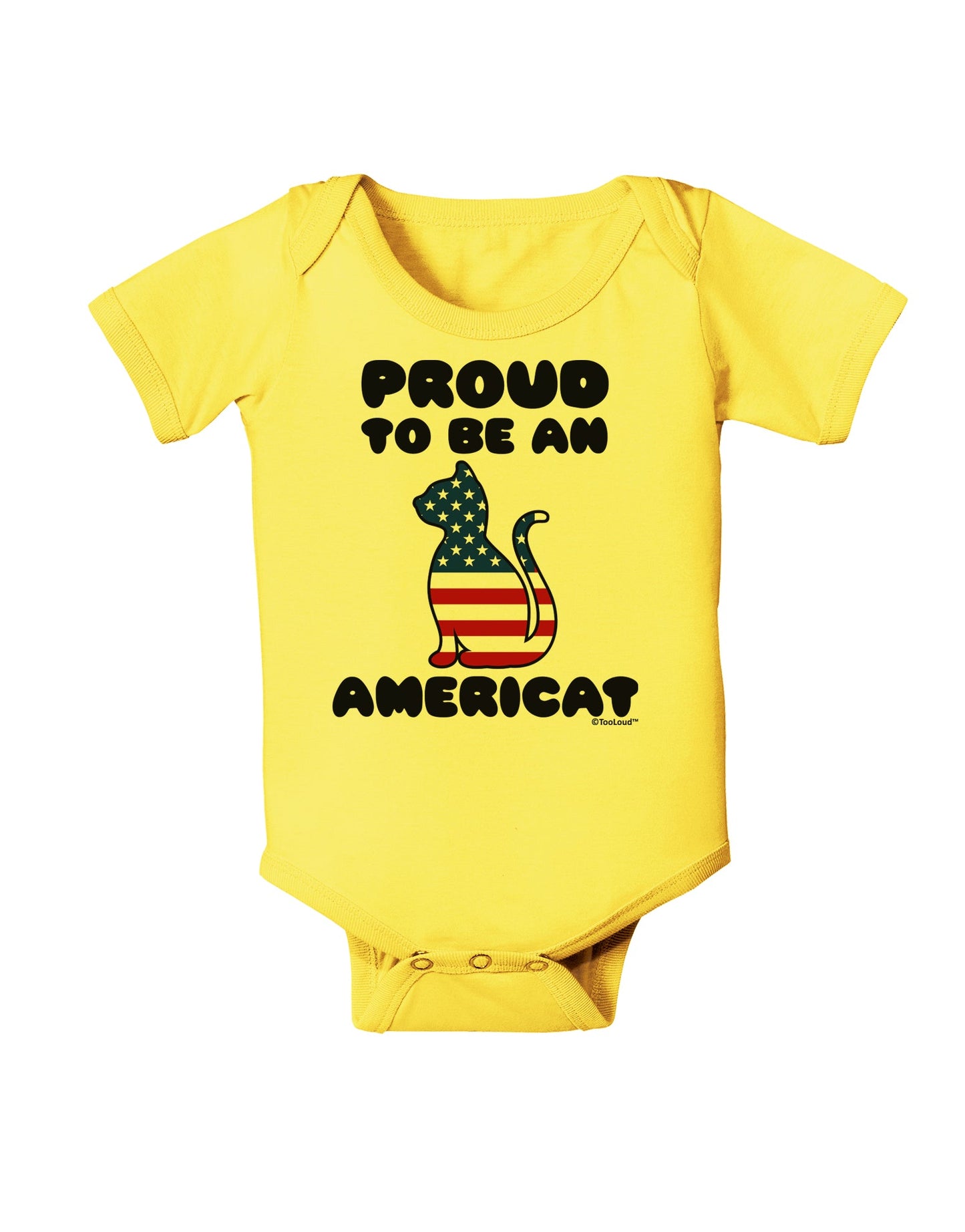 Proud to Be an Americat Baby Romper Bodysuit by TooLoud-Baby Romper-TooLoud-Yellow-06-Months-Davson Sales