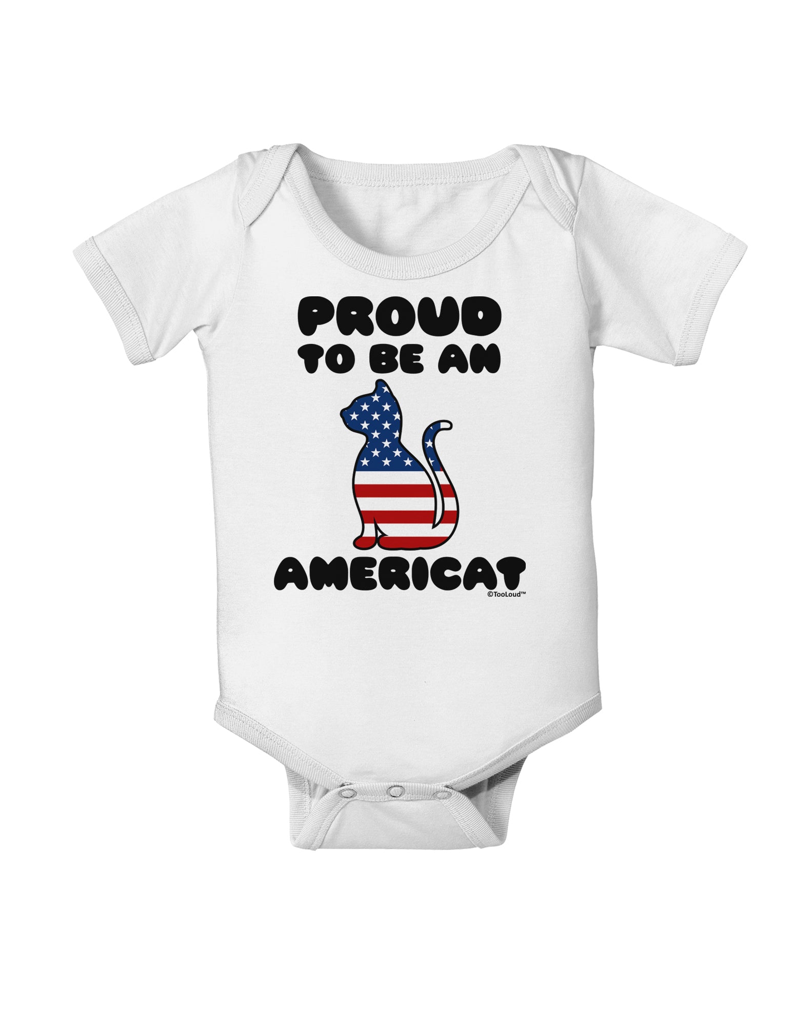 Proud to Be an Americat Baby Romper Bodysuit by TooLoud-Baby Romper-TooLoud-White-06-Months-Davson Sales