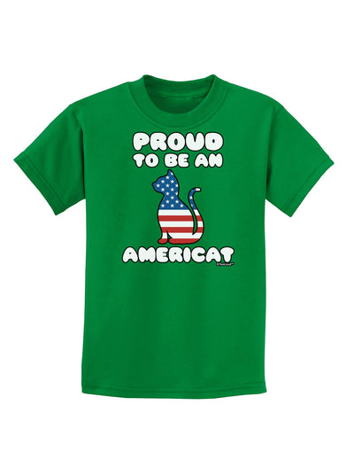 Proud to Be an Americat Childrens Dark T-Shirt by TooLoud-Childrens T-Shirt-TooLoud-Kelly-Green-X-Small-Davson Sales