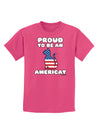 Proud to Be an Americat Childrens Dark T-Shirt by TooLoud-Childrens T-Shirt-TooLoud-Sangria-X-Small-Davson Sales