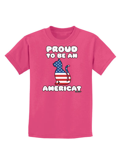 Proud to Be an Americat Childrens Dark T-Shirt by TooLoud-Childrens T-Shirt-TooLoud-Sangria-X-Small-Davson Sales