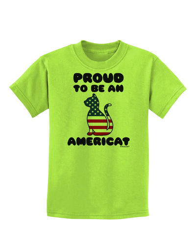 Proud to Be an Americat Childrens T-Shirt by TooLoud-Childrens T-Shirt-TooLoud-Lime-Green-X-Small-Davson Sales