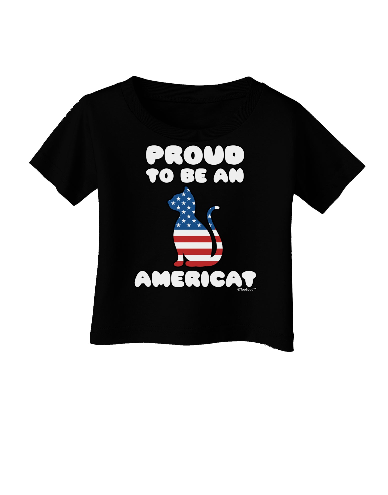 Proud to Be an Americat Infant T-Shirt Dark by TooLoud-Infant T-Shirt-TooLoud-Black-06-Months-Davson Sales