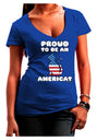 Proud to Be an Americat Juniors V-Neck Dark T-Shirt by TooLoud-Womens V-Neck T-Shirts-TooLoud-Royal-Blue-Juniors Fitted Small-Davson Sales