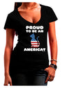 Proud to Be an Americat Juniors V-Neck Dark T-Shirt by TooLoud-Womens V-Neck T-Shirts-TooLoud-Black-Juniors Fitted Small-Davson Sales