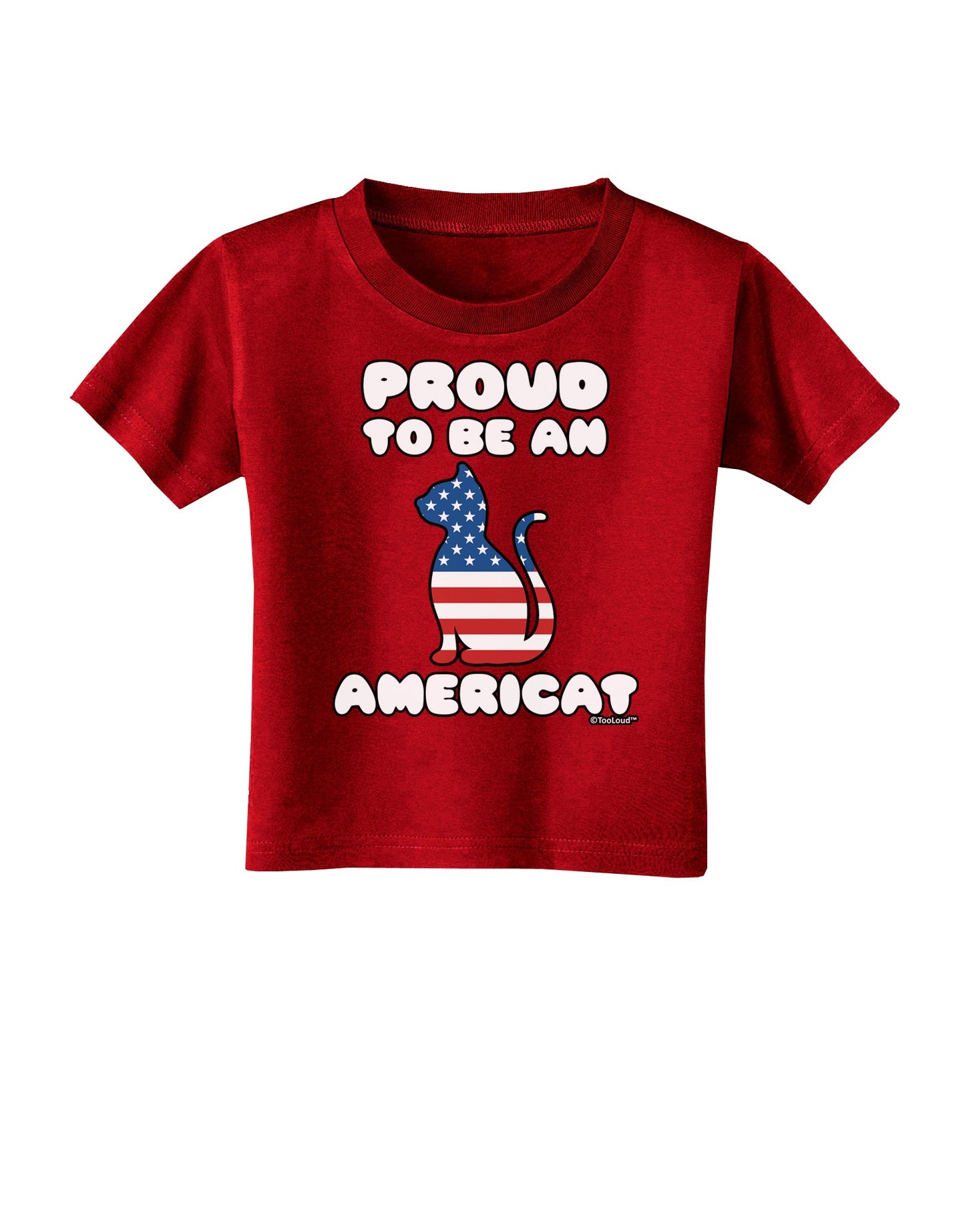 Proud to Be an Americat Toddler T-Shirt Dark by TooLoud-Toddler T-Shirt-TooLoud-Red-2T-Davson Sales