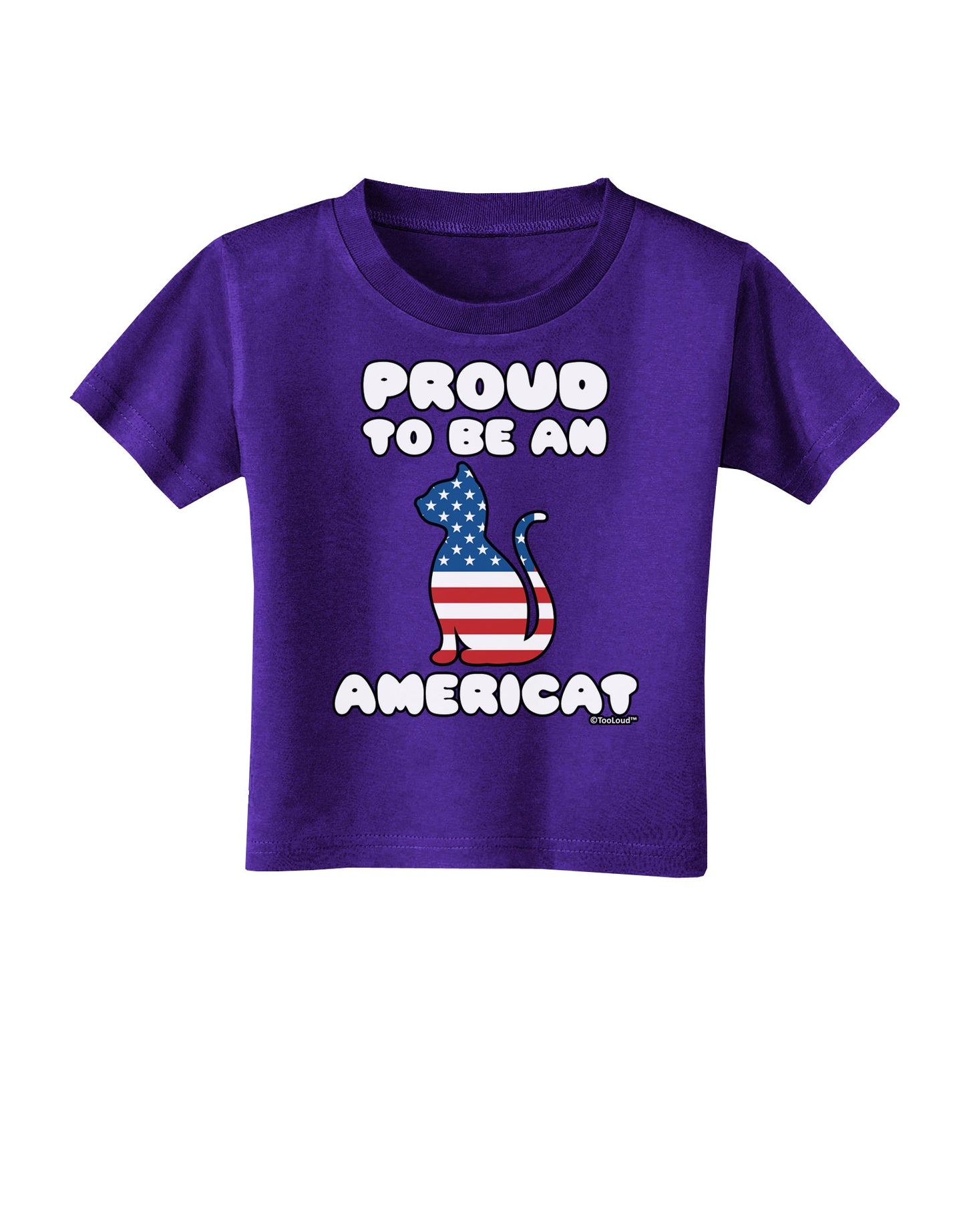 Proud to Be an Americat Toddler T-Shirt Dark by TooLoud-Toddler T-Shirt-TooLoud-Purple-2T-Davson Sales