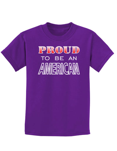 Proud to be an American Childrens Dark T-Shirt-Childrens T-Shirt-TooLoud-Purple-X-Small-Davson Sales