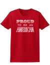 Proud to be an American Womens Dark T-Shirt-TooLoud-Red-X-Small-Davson Sales