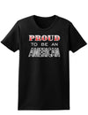 Proud to be an American Womens Dark T-Shirt-TooLoud-Black-X-Small-Davson Sales