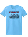 Proud to be an American Womens T-Shirt-Womens T-Shirt-TooLoud-Aquatic-Blue-X-Small-Davson Sales