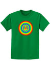 Psychedelic Peace Childrens Dark T-Shirt-Childrens T-Shirt-TooLoud-Kelly-Green-X-Small-Davson Sales