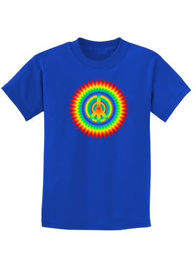 Psychedelic Peace Childrens Dark T-Shirt-Childrens T-Shirt-TooLoud-Royal-Blue-X-Small-Davson Sales