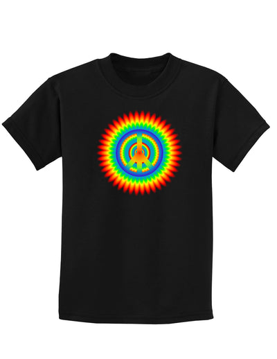 Psychedelic Peace Childrens Dark T-Shirt-Childrens T-Shirt-TooLoud-Black-X-Small-Davson Sales