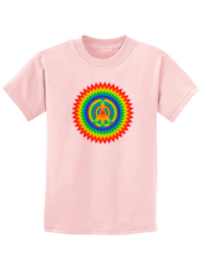 Psychedelic Peace Childrens T-Shirt-Childrens T-Shirt-TooLoud-PalePink-X-Small-Davson Sales