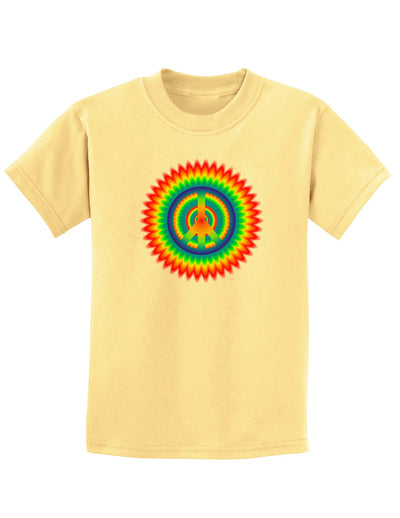 Psychedelic Peace Childrens T-Shirt-Childrens T-Shirt-TooLoud-Daffodil-Yellow-X-Small-Davson Sales