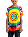 Psychedelic Peace Childrens Tie Dye Window Dark T-Shirt-TooLoud-Rainbow-X-Small-Davson Sales