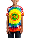 Psychedelic Peace Childrens Tie Dye Window T-Shirt-TooLoud-Rainbow-X-Small-Davson Sales