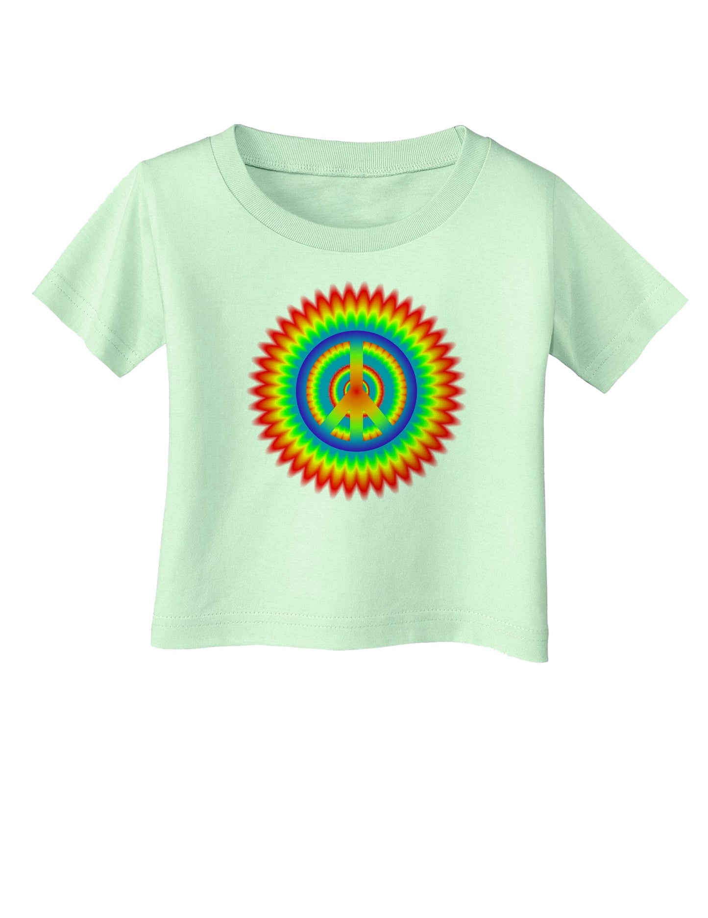 Psychedelic Peace Infant T-Shirt-Infant T-Shirt-TooLoud-Light-Green-06-Months-Davson Sales