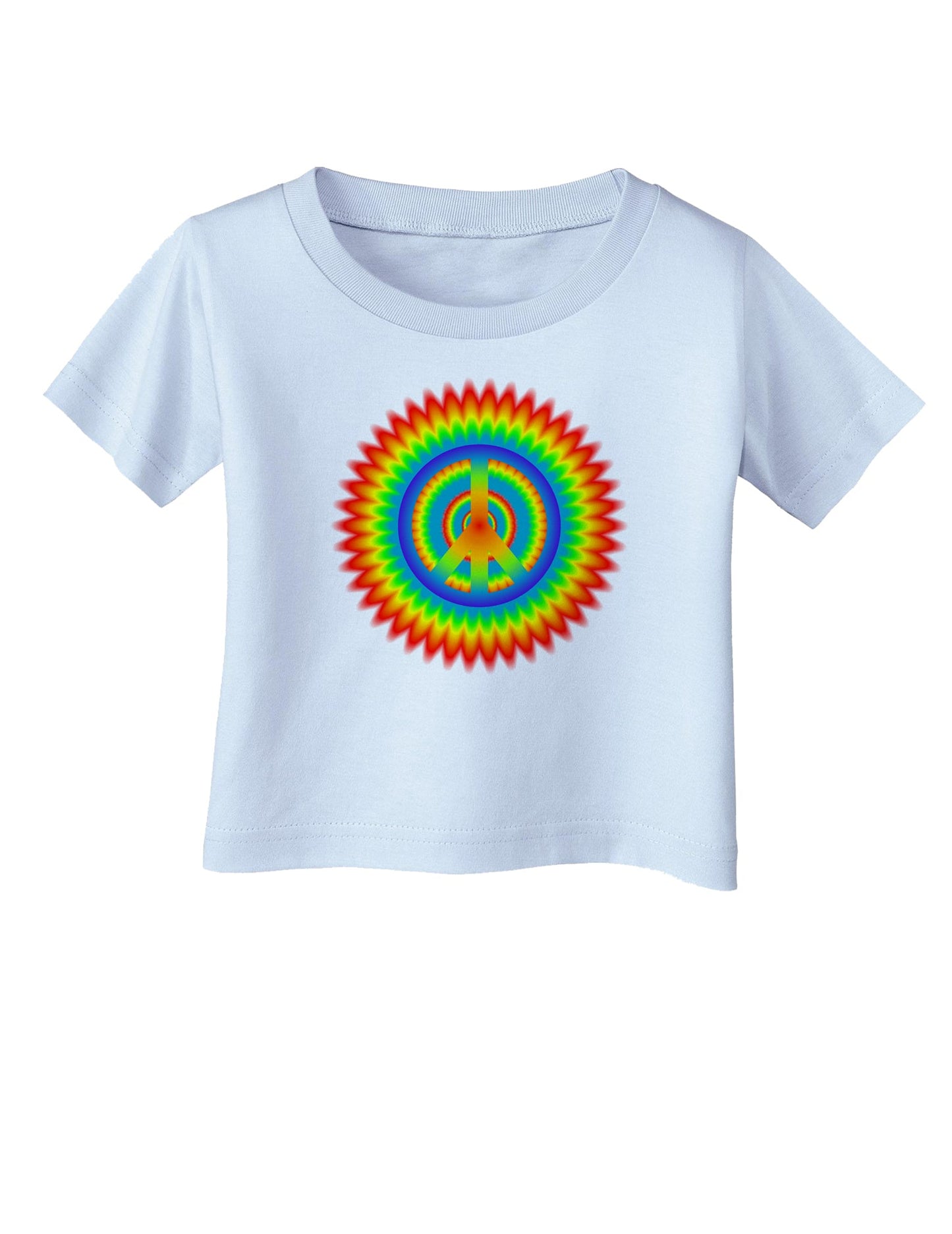 Psychedelic Peace Infant T-Shirt-Infant T-Shirt-TooLoud-Light-Blue-06-Months-Davson Sales