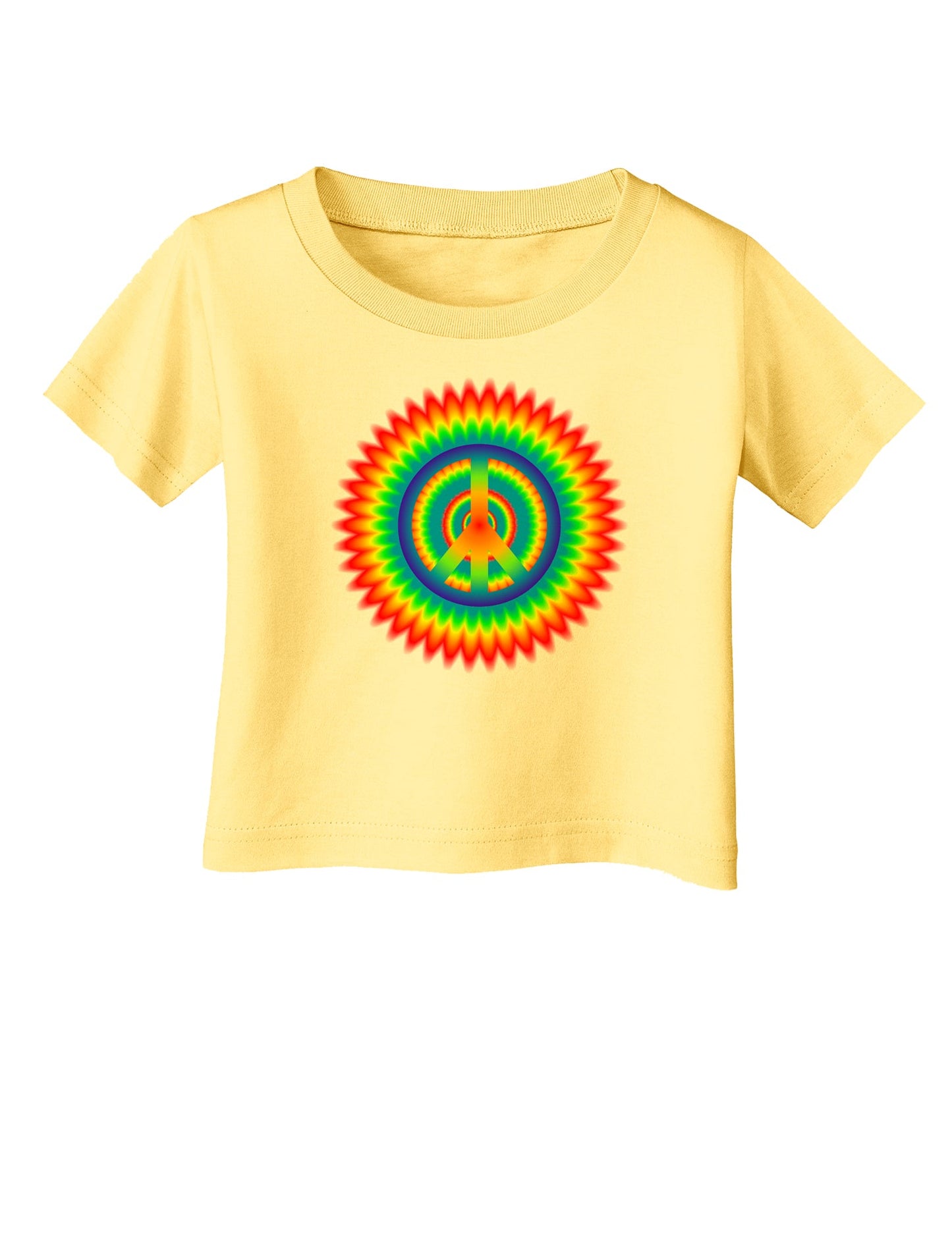 Psychedelic Peace Infant T-Shirt-Infant T-Shirt-TooLoud-Daffodil-Yellow-06-Months-Davson Sales