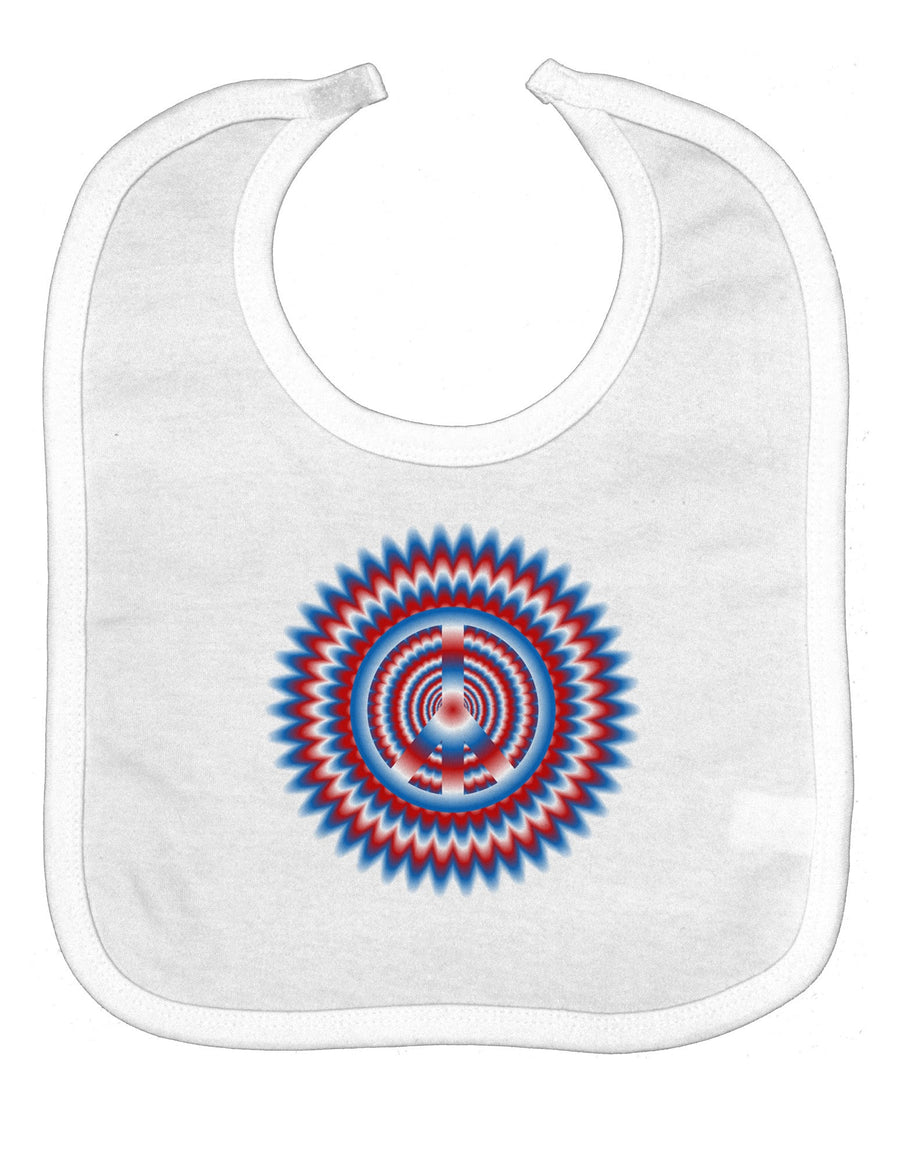 Psychedelic Peace Patriotic Baby Bib