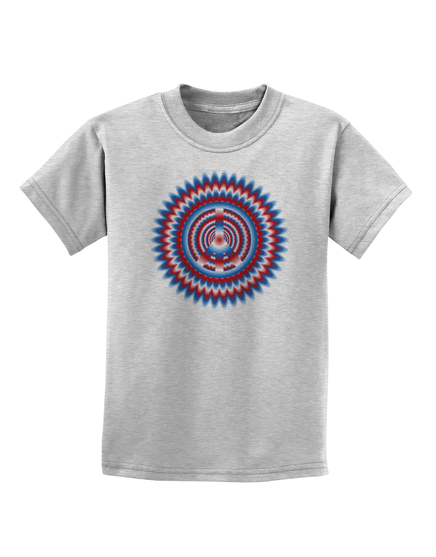 Psychedelic Peace Patriotic Childrens T-Shirt-Childrens T-Shirt-TooLoud-AshGray-X-Small-Davson Sales