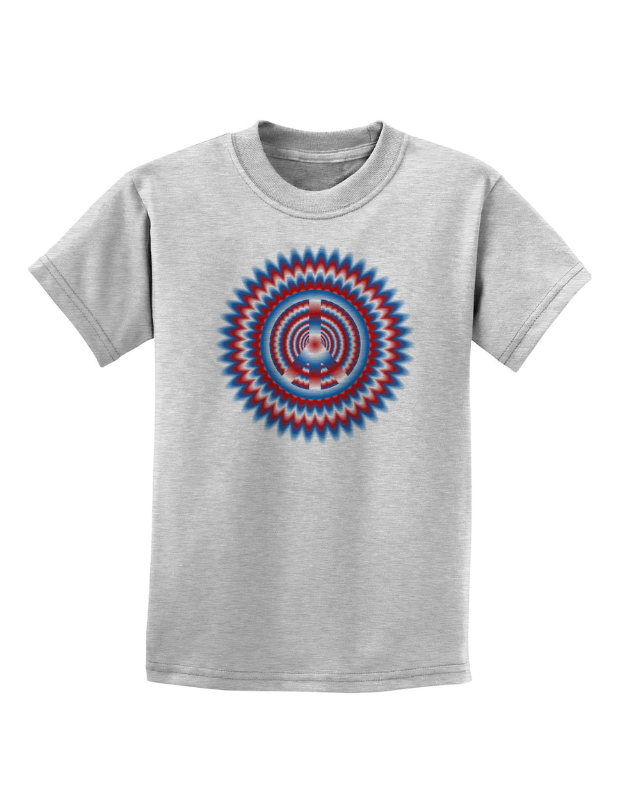 Psychedelic Peace Patriotic Childrens T-Shirt-Childrens T-Shirt-TooLoud-White-X-Small-Davson Sales