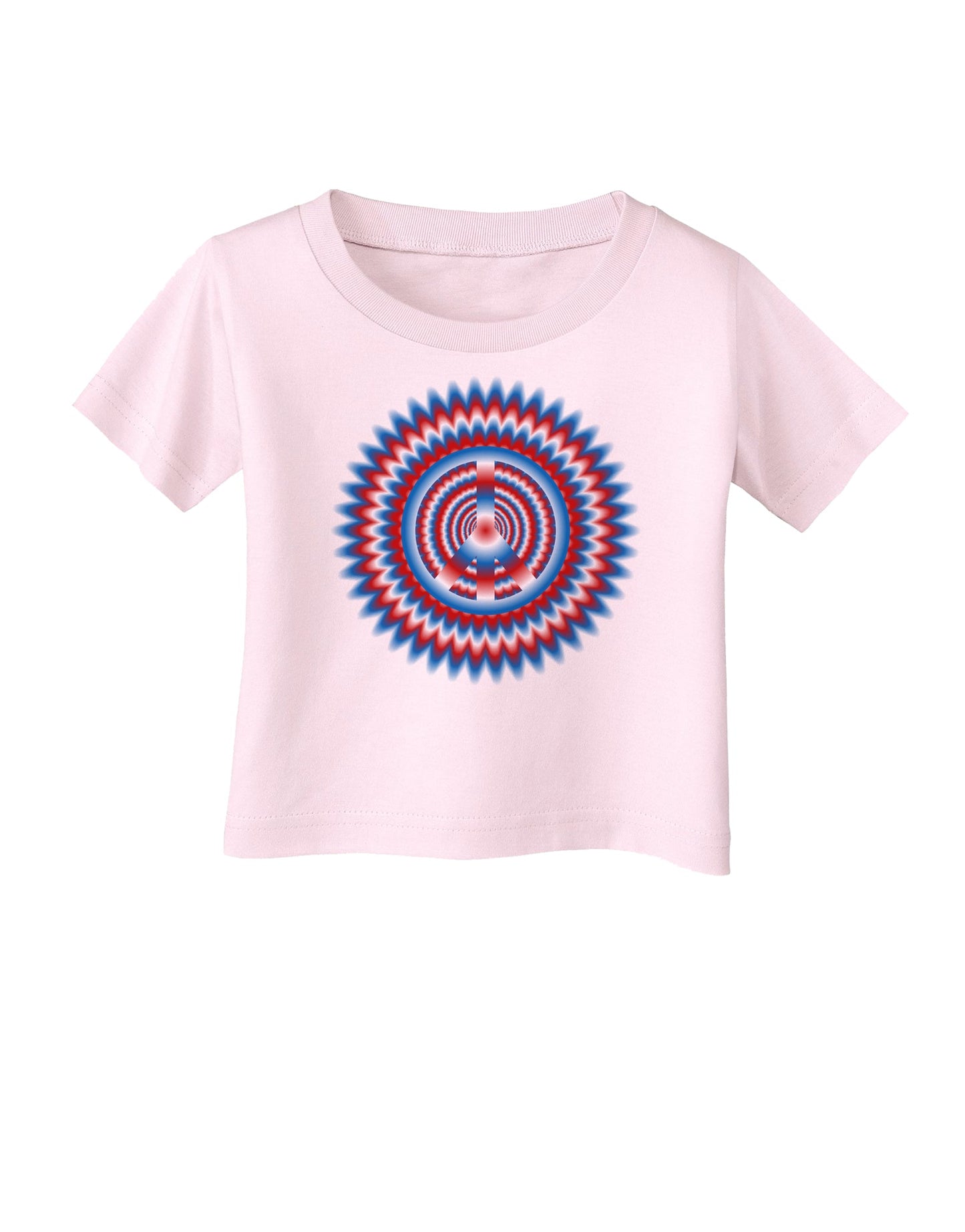Psychedelic Peace Patriotic Infant T-Shirt-Infant T-Shirt-TooLoud-Light-Pink-06-Months-Davson Sales