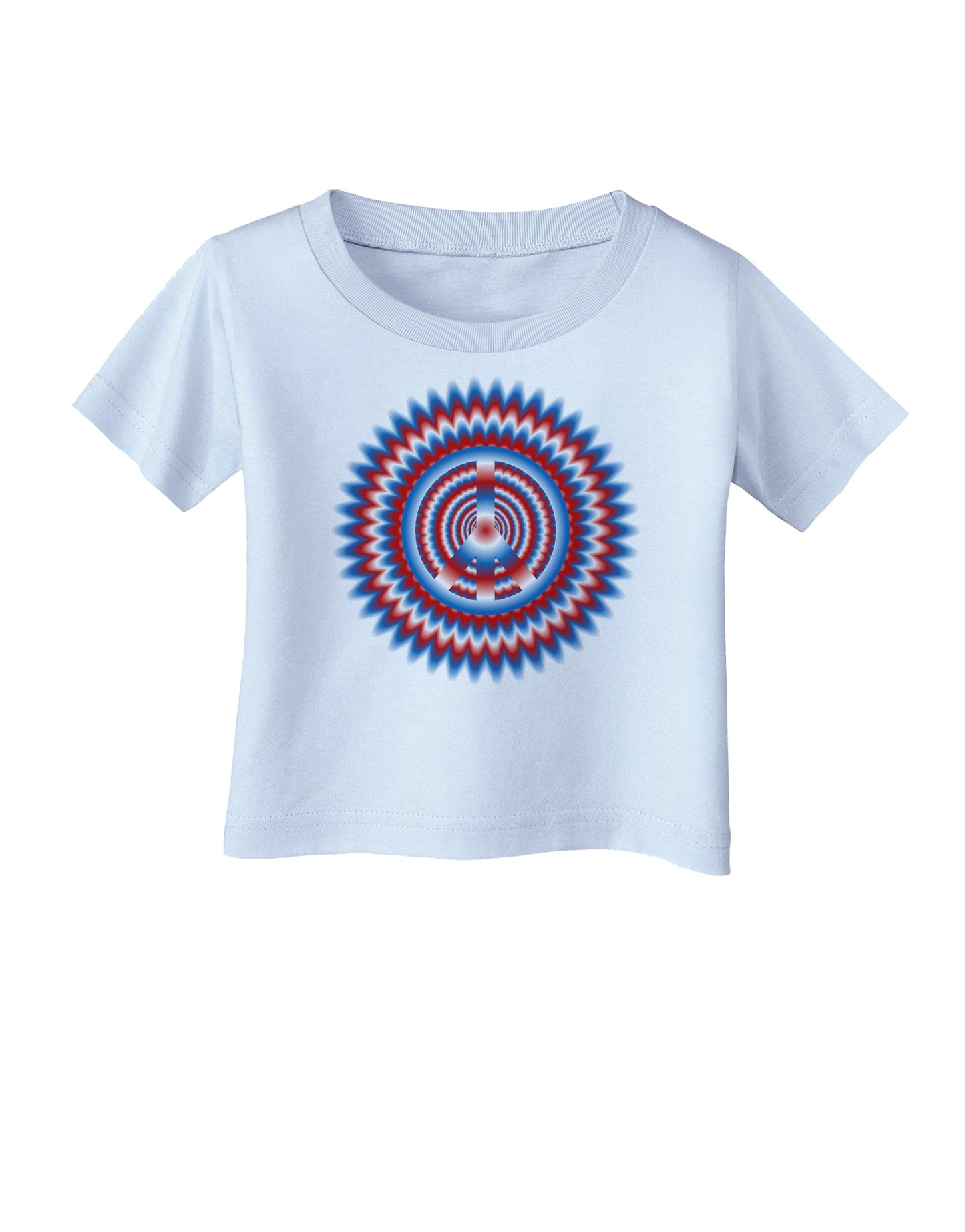 Psychedelic Peace Patriotic Infant T-Shirt-Infant T-Shirt-TooLoud-Light-Blue-06-Months-Davson Sales