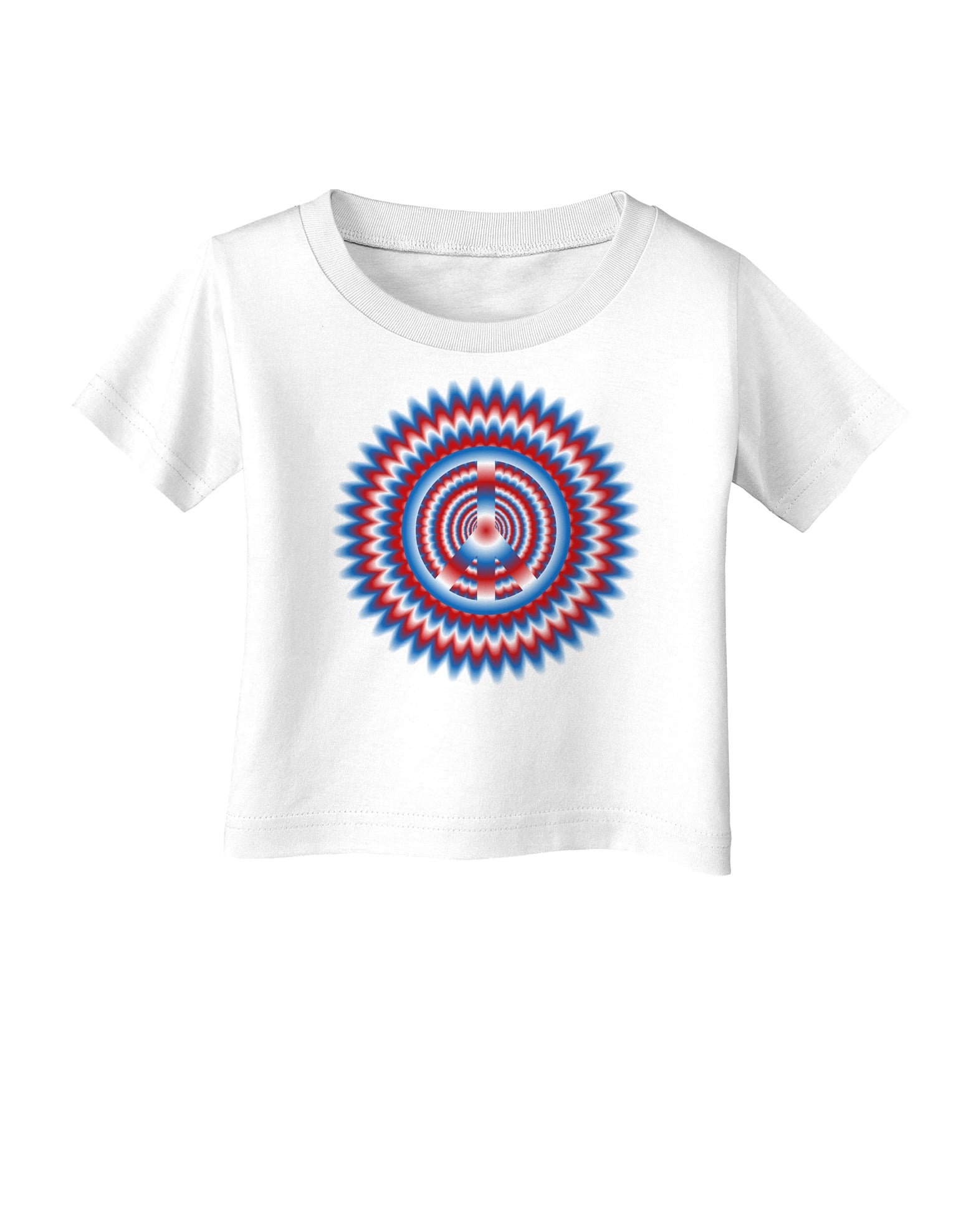 Psychedelic Peace Patriotic Infant T-Shirt-Infant T-Shirt-TooLoud-White-06-Months-Davson Sales