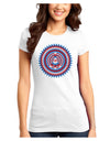 Psychedelic Peace Patriotic Juniors T-Shirt-Womens Juniors T-Shirt-TooLoud-White-Juniors Fitted XS-Davson Sales