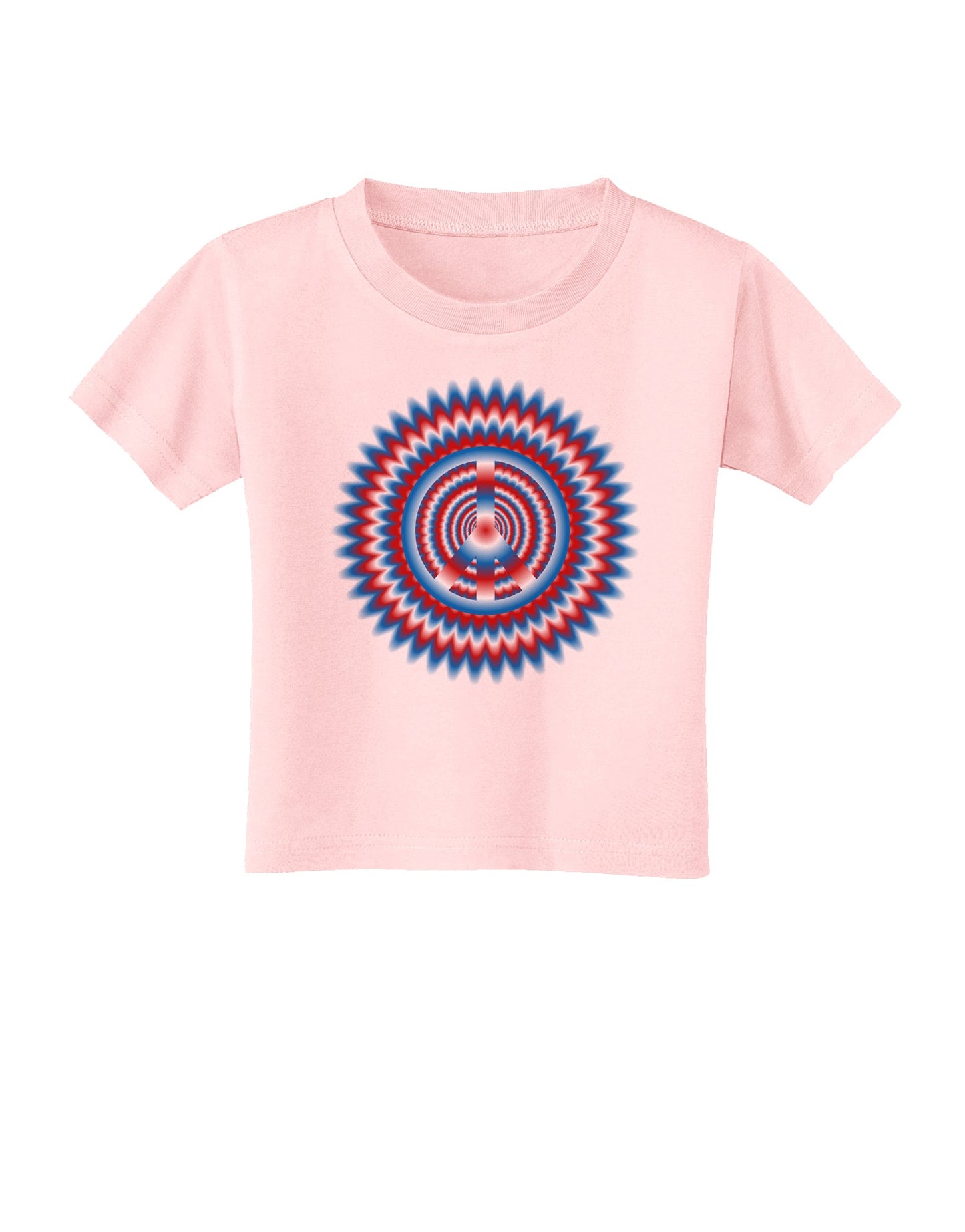 Psychedelic Peace Patriotic Toddler T-Shirt-Toddler T-Shirt-TooLoud-Light-Pink-2T-Davson Sales