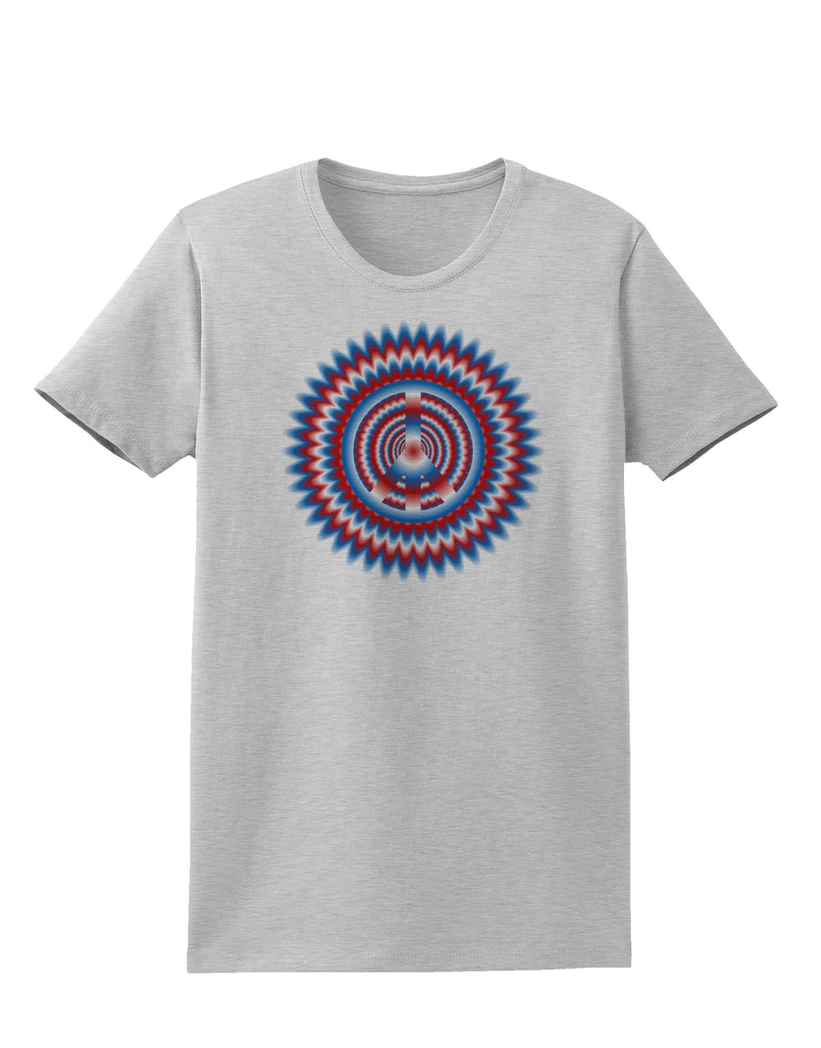 Psychedelic Peace Patriotic Womens T-Shirt-Womens T-Shirt-TooLoud-White-X-Small-Davson Sales