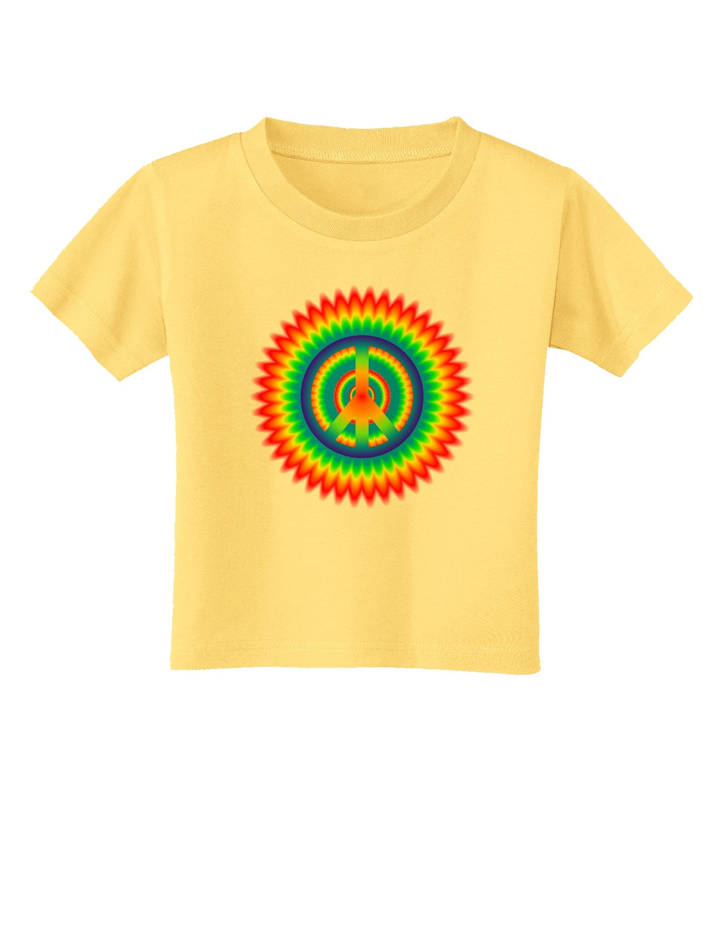 Psychedelic Peace Toddler T-Shirt-Toddler T-Shirt-TooLoud-Daffodil-Yellow-2T-Davson Sales