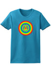 Psychedelic Peace Womens Dark T-Shirt-TooLoud-Turquoise-X-Small-Davson Sales