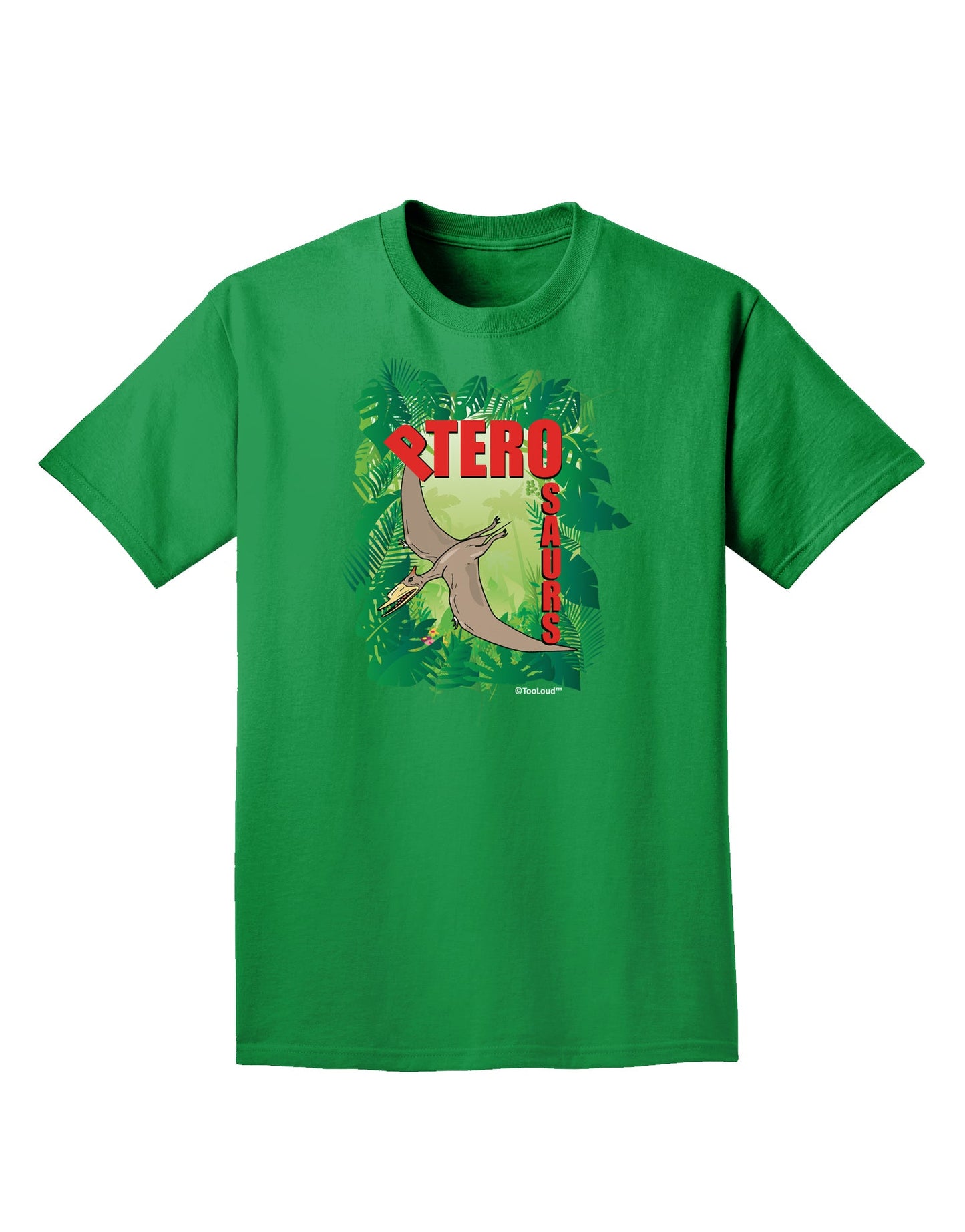 Pterosaurs - With Name Adult Dark T-Shirt by TooLoud-Mens T-Shirt-TooLoud-Kelly-Green-Small-Davson Sales