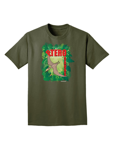 Pterosaurs - With Name Adult Dark T-Shirt by TooLoud-Mens T-Shirt-TooLoud-Military-Green-Small-Davson Sales