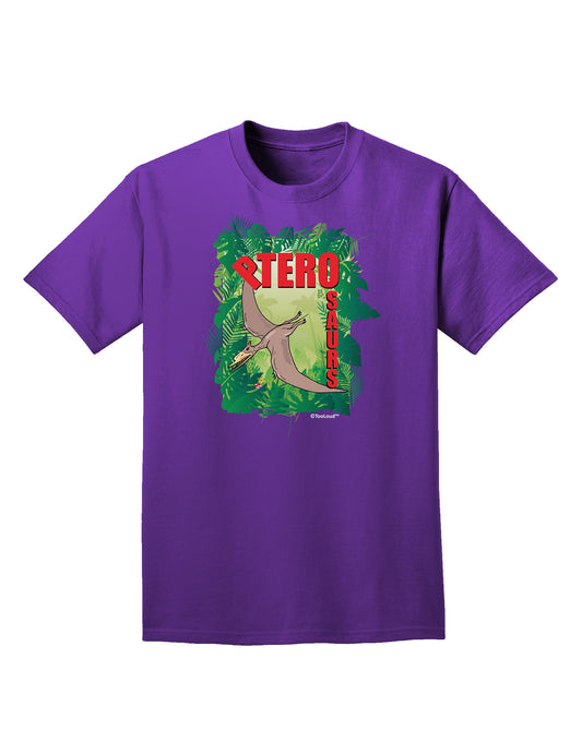 Pterosaurs - With Name Adult Dark T-Shirt by TooLoud-Mens T-Shirt-TooLoud-Purple-Small-Davson Sales