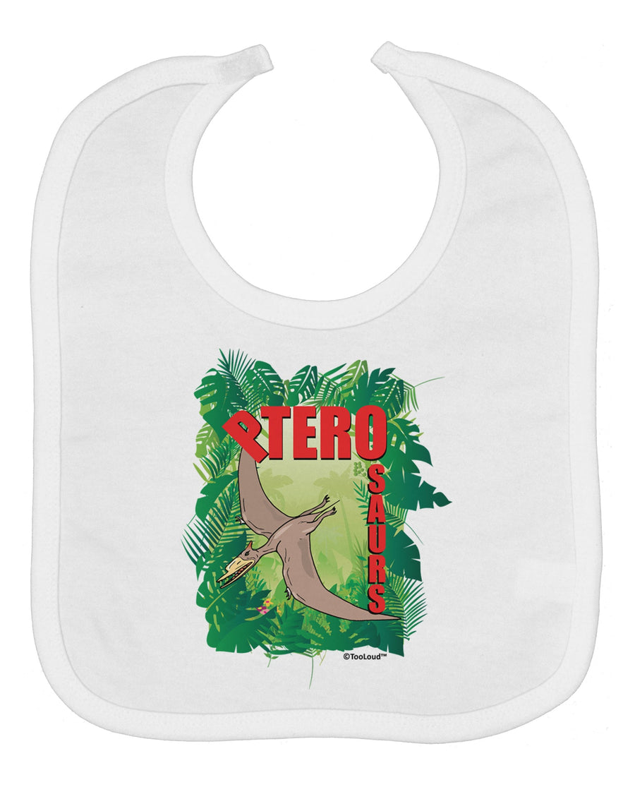 Pterosaurs - With Name Baby Bib by TooLoud