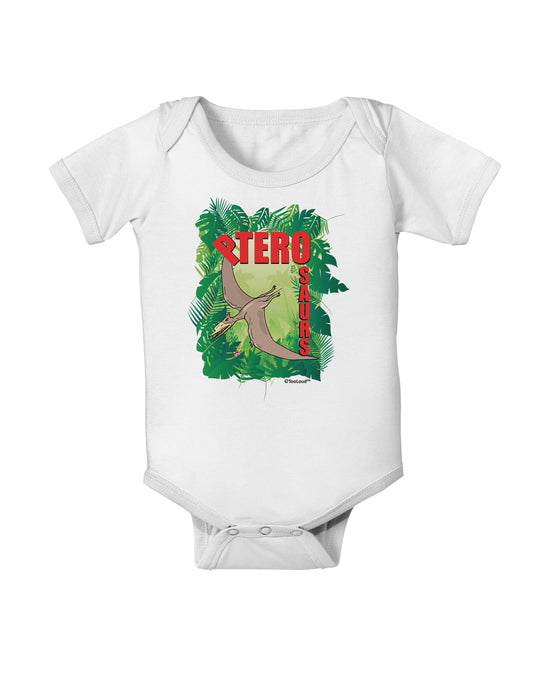 Pterosaurs - With Name Baby Romper Bodysuit by TooLoud-Baby Romper-TooLoud-White-06-Months-Davson Sales