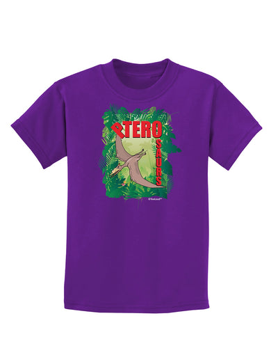 Pterosaurs - With Name Childrens Dark T-Shirt by TooLoud-Childrens T-Shirt-TooLoud-Purple-X-Small-Davson Sales